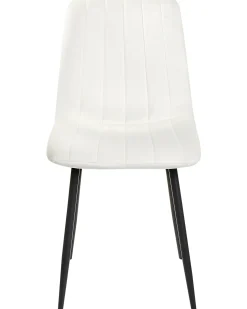 Set di 4 sedie da pranzo KALISPELL Velluto Bianco sporco
