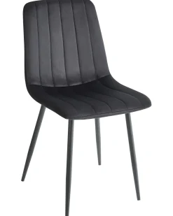 Set di 4 sedie da pranzo KALISPELL Velluto Nero