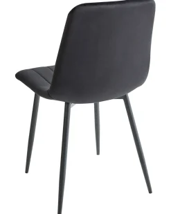 Set di 4 sedie da pranzo KALISPELL Velluto Nero