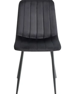 Set di 4 sedie da pranzo KALISPELL Velluto Nero