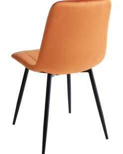 Set di 4 sedie da pranzo KALISPELL Velluto Arancione