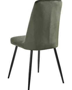 Set di 4 sedie da pranzo KIRBY Velluto Verde scuro