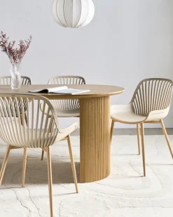 Set di 4 sedie da pranzo KLEVE Beige