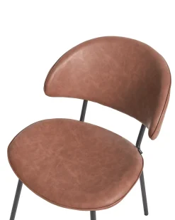 Set di 2 sedie da pranzo KIANA Pelle sintetica Marrone