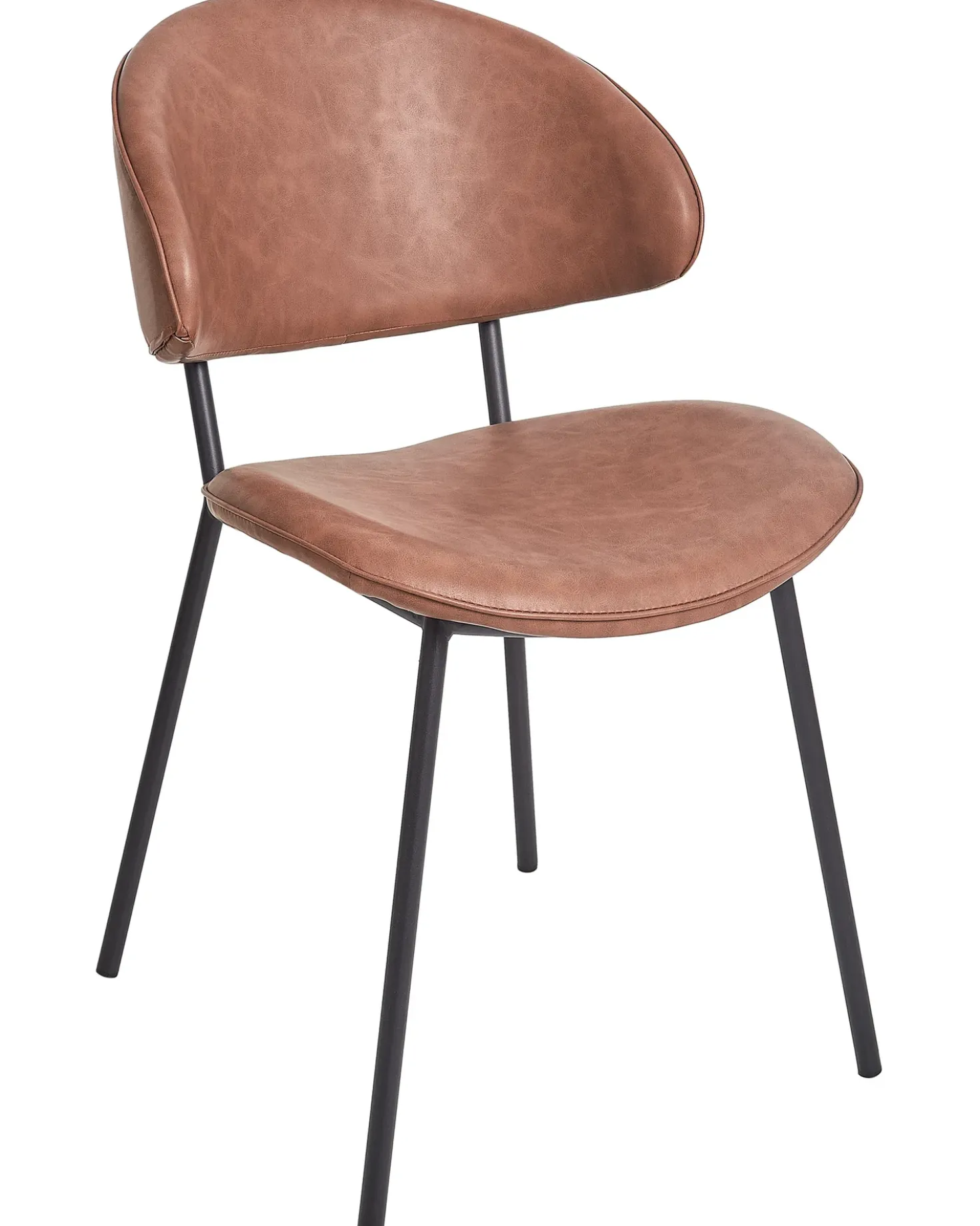 Set di 2 sedie da pranzo KIANA Pelle sintetica Marrone