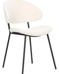 Set di 2 sedie da pranzo KIANA Tessuto Beige chiaro