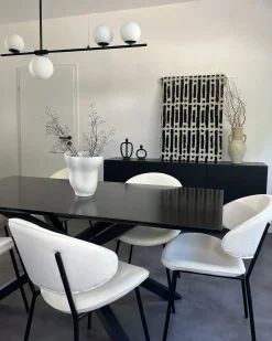 Set di 2 sedie da pranzo KIANA Tessuto Beige chiaro