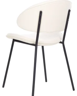 Set di 2 sedie da pranzo KIANA Tessuto Beige chiaro