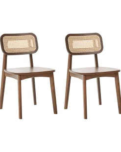 Set di 2 sedie da pranzo KENO Legno Marrone chiaro/Marrone