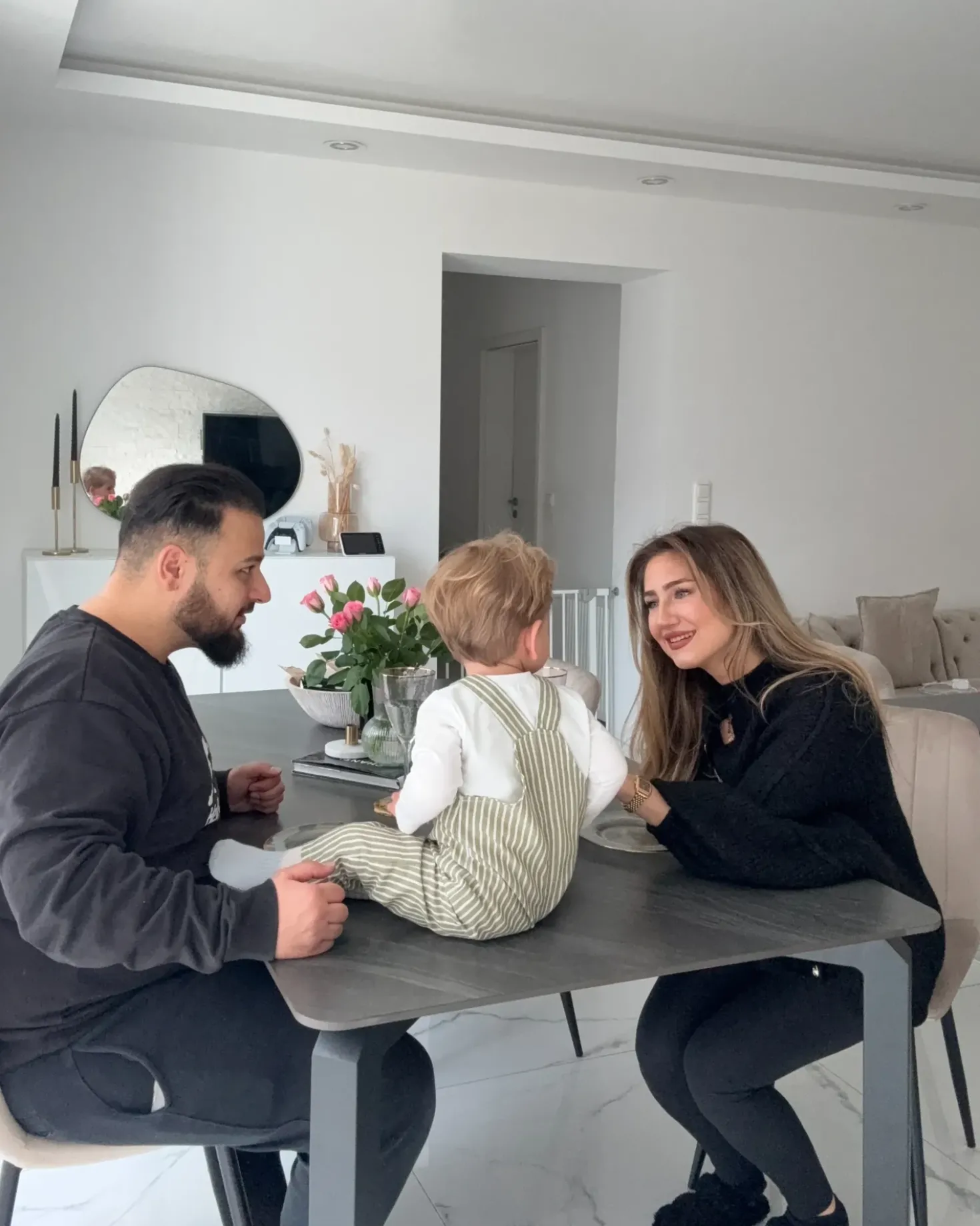 Set di 4 sedie da pranzo KALISPELL Velluto Beige