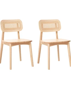 Set di 2 sedie da pranzo KENO Legno Marrone chiaro
