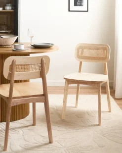 Set di 2 sedie da pranzo KENO Legno Marrone chiaro