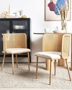 Set di 2 sedie da pranzo KOBUK Metallo Marrone chiaro