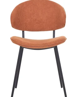 Set di 2 sedie da pranzo KIANA Tessuto Arancione