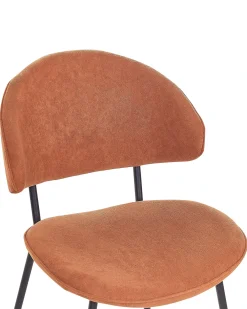 Set di 2 sedie da pranzo KIANA Tessuto Arancione