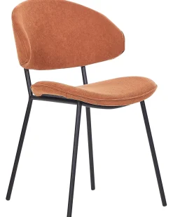Set di 2 sedie da pranzo KIANA Tessuto Arancione