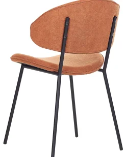 Set di 2 sedie da pranzo KIANA Tessuto Arancione