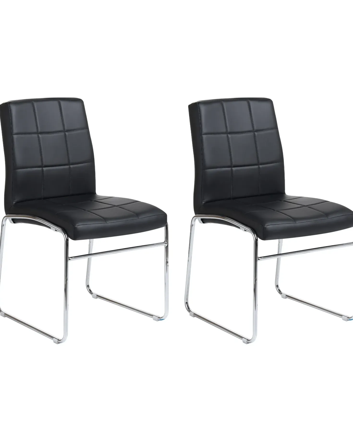 Set di 2 sedie da pranzo KIRON Pelle sintetica Nero