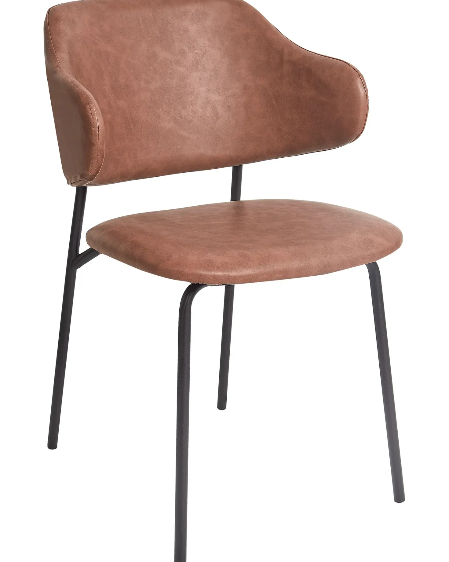 Set di 2 sedie da pranzo KENAI Pelle sintetica Marrone
