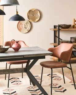 Set di 2 sedie da pranzo KENAI Pelle sintetica Marrone