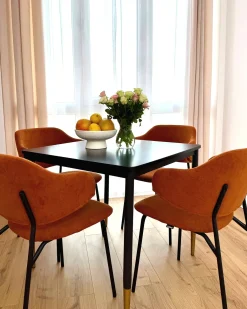 Set di 2 sedie da pranzo KENAI Tessuto Arancione