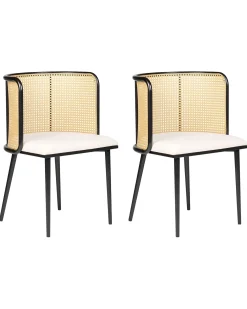 Set di 2 sedie da pranzo KOBUK Metallo Nero