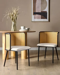 Set di 2 sedie da pranzo KOBUK Metallo Nero