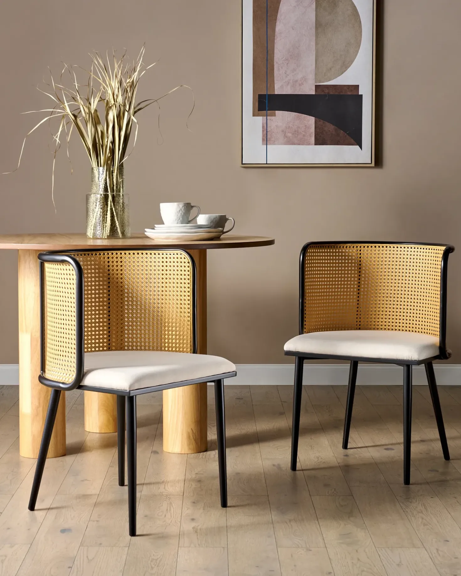 Set di 2 sedie da pranzo KOBUK Metallo Nero