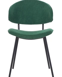 Set di 2 sedie da pranzo KIANA Tessuto Verde scuro