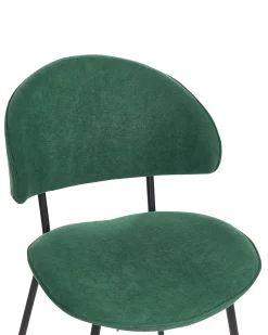 Set di 2 sedie da pranzo KIANA Tessuto Verde scuro