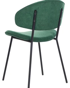 Set di 2 sedie da pranzo KIANA Tessuto Verde scuro