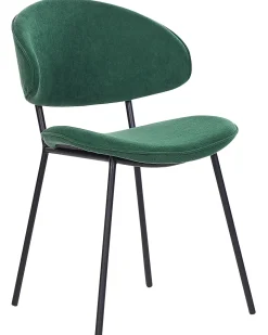 Set di 2 sedie da pranzo KIANA Tessuto Verde scuro