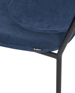Set di 2 sedie da pranzo KIANA Tessuto Blu scuro