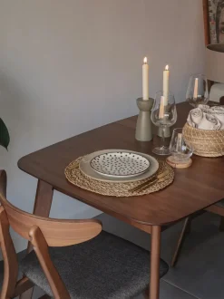Set di 2 sedie da pranzo LYNN Legno Marrone scuro/Grigio