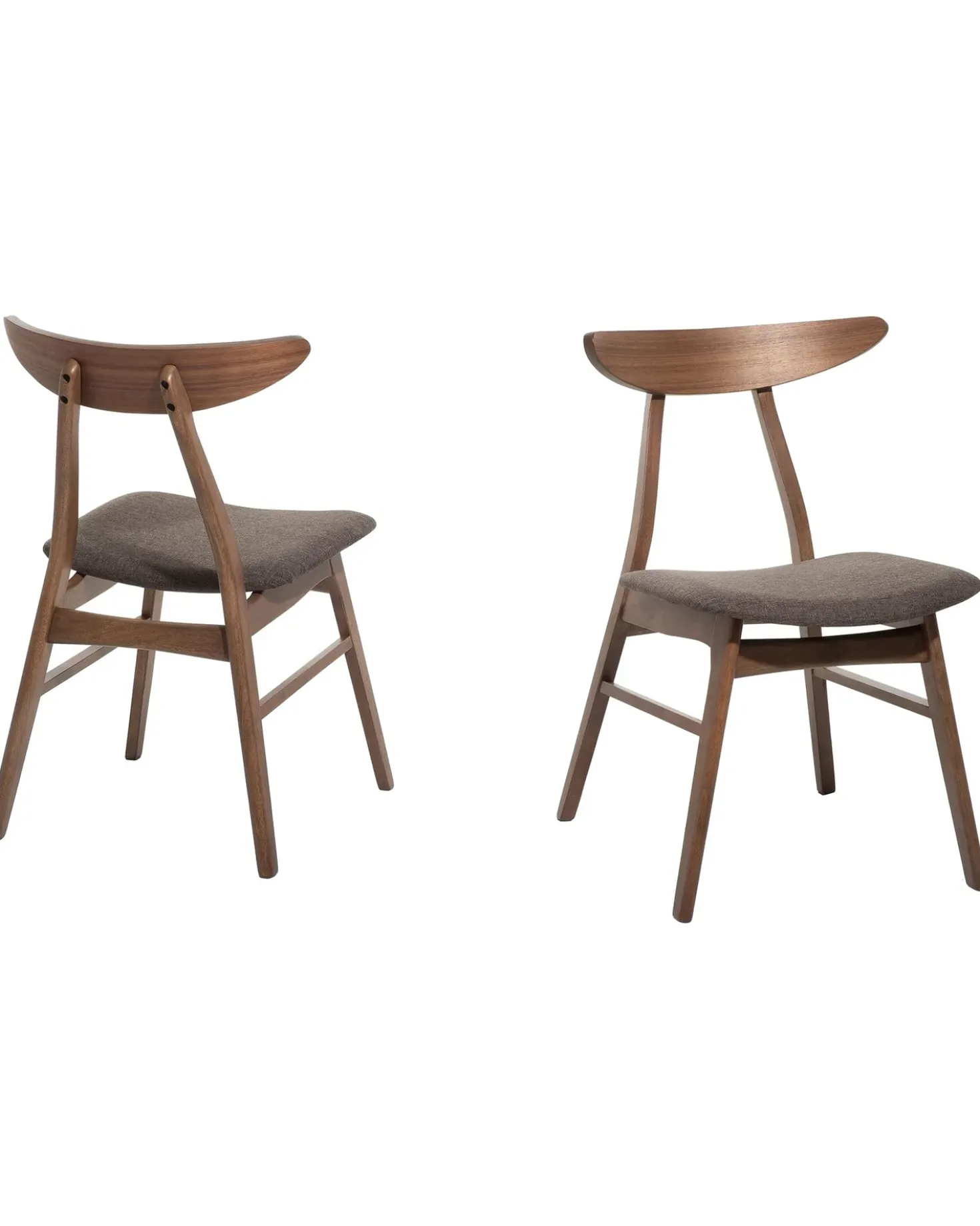 Set di 2 sedie da pranzo LYNN Legno Marrone scuro/Grigio