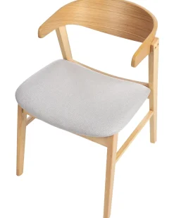 Set di 2 sedie da pranzo LILLY Tessuto Marrone chiaro/Grigio