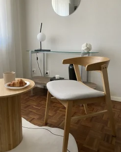 Set di 2 sedie da pranzo LILLY Tessuto Marrone chiaro/Grigio