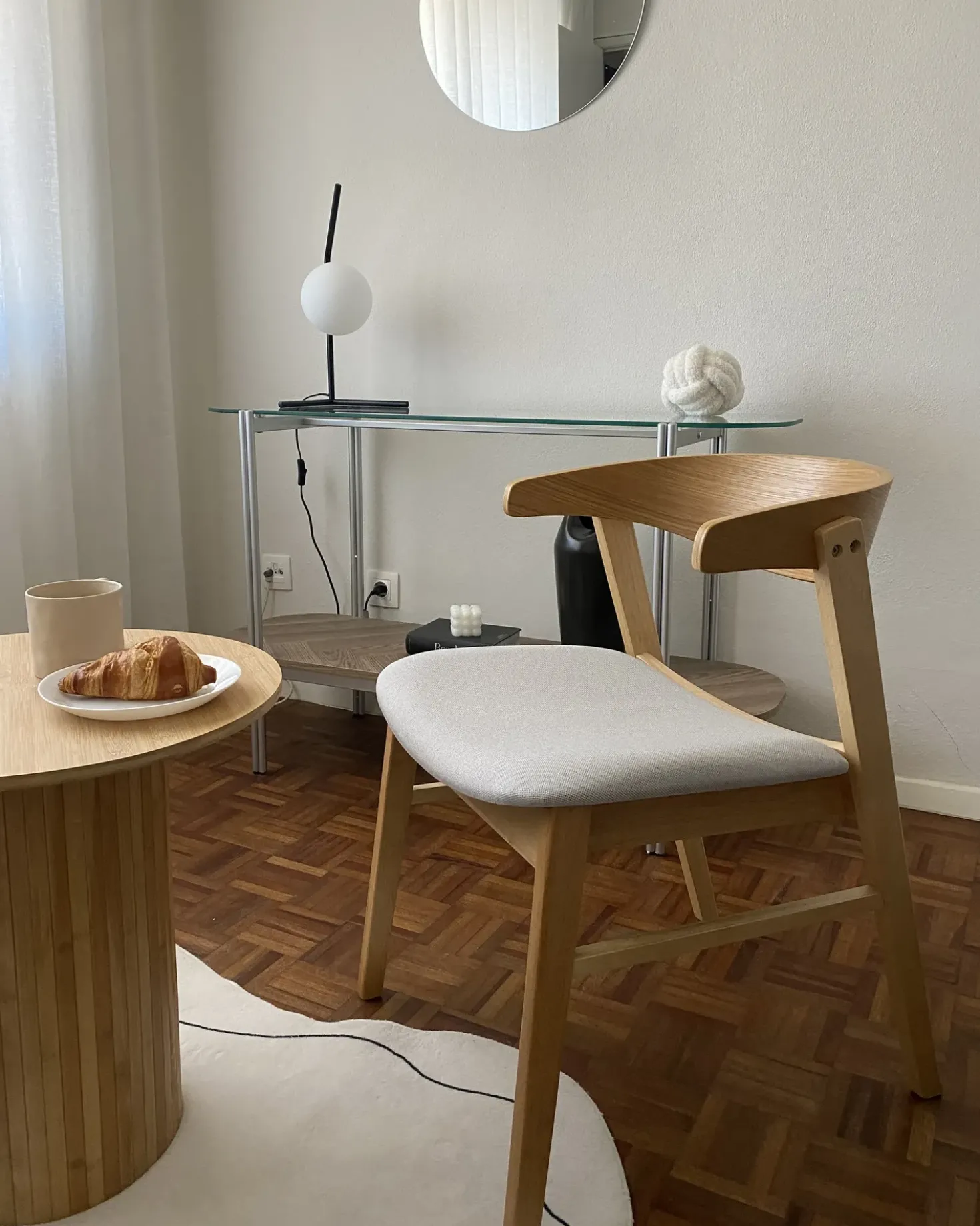 Set di 2 sedie da pranzo LILLY Tessuto Marrone chiaro/Grigio