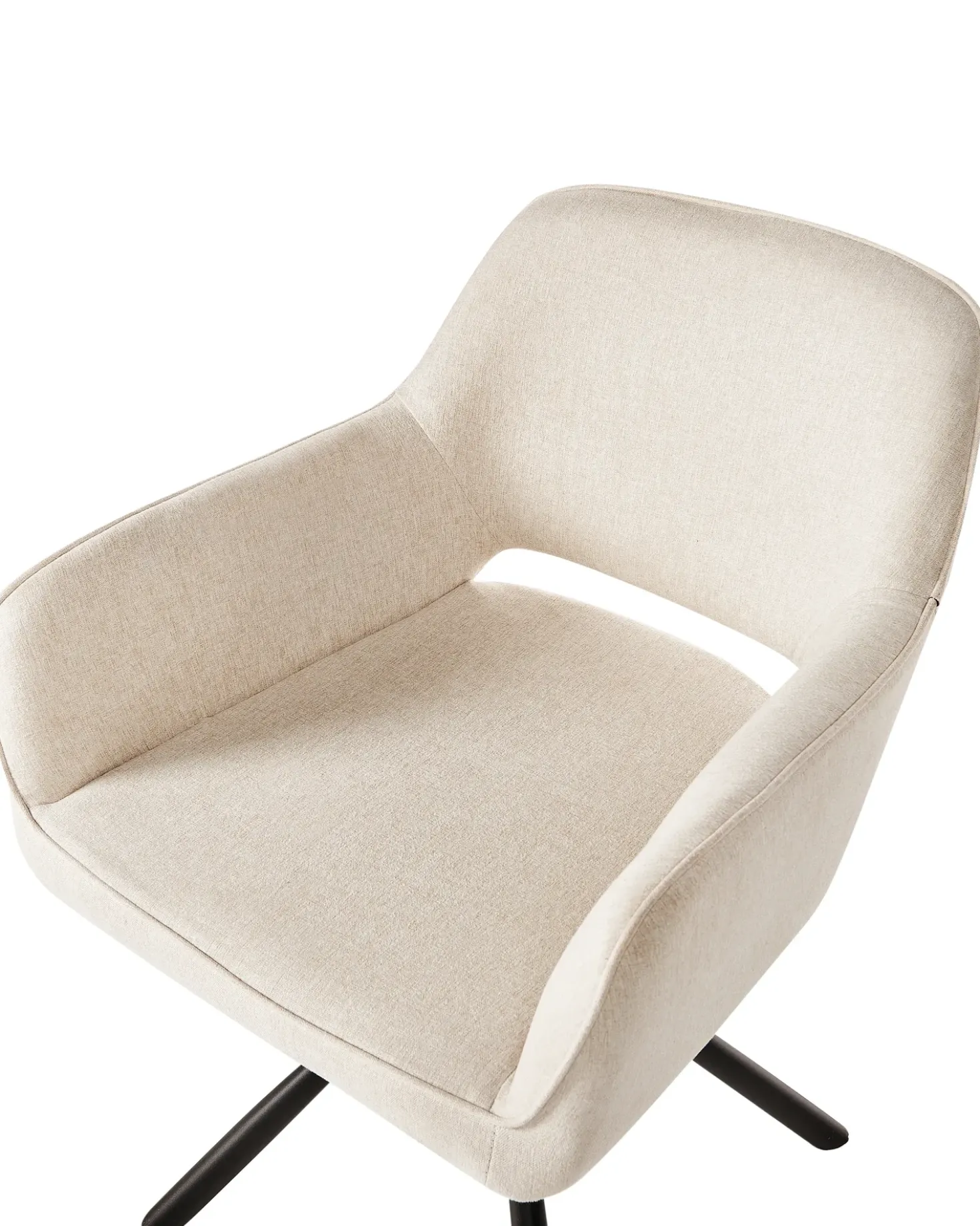 Set di 2 sedie da pranzo LOURES Tessuto Beige chiaro