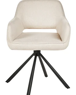 Set di 2 sedie da pranzo LOURES Tessuto Beige chiaro