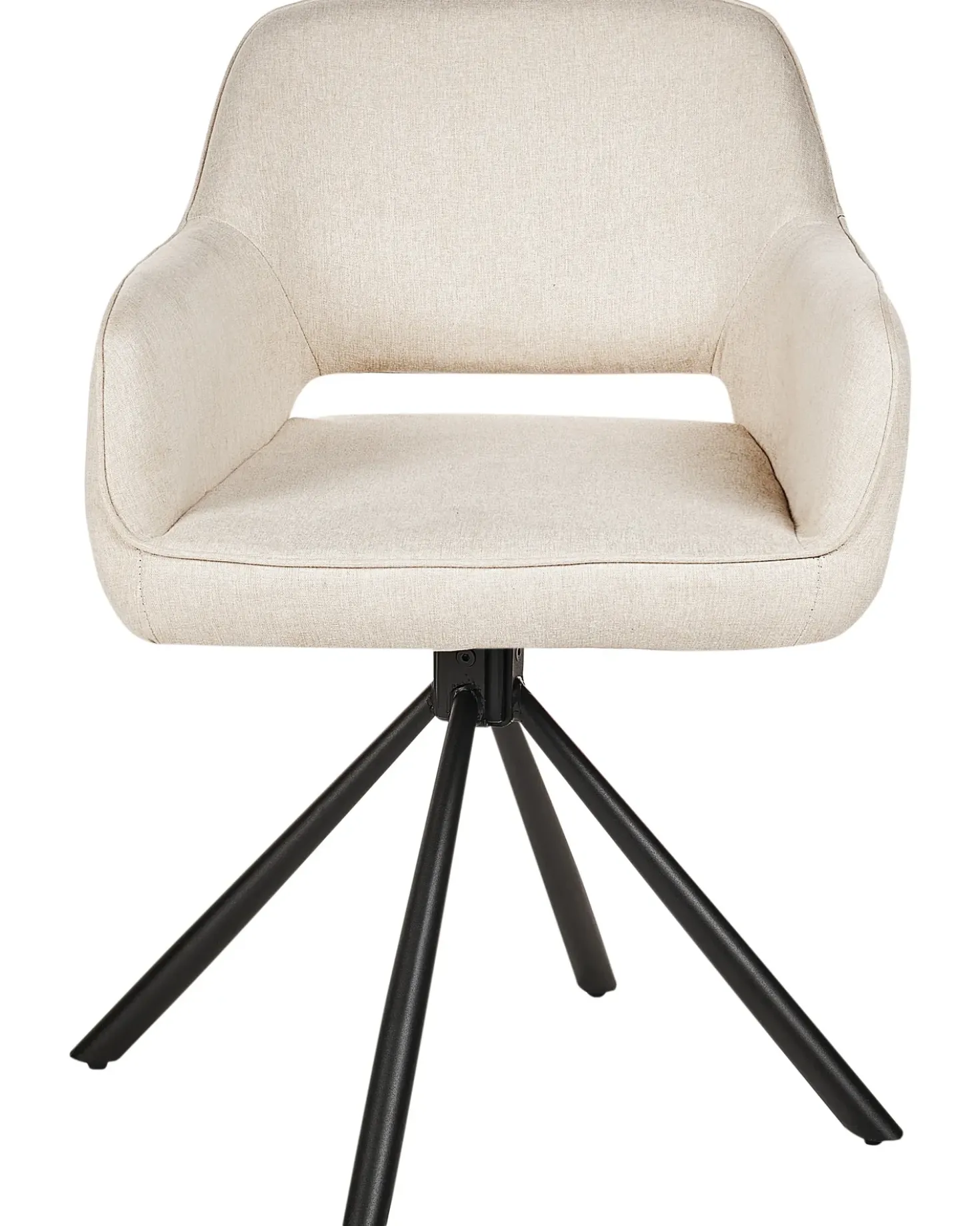 Set di 2 sedie da pranzo LOURES Tessuto Beige chiaro