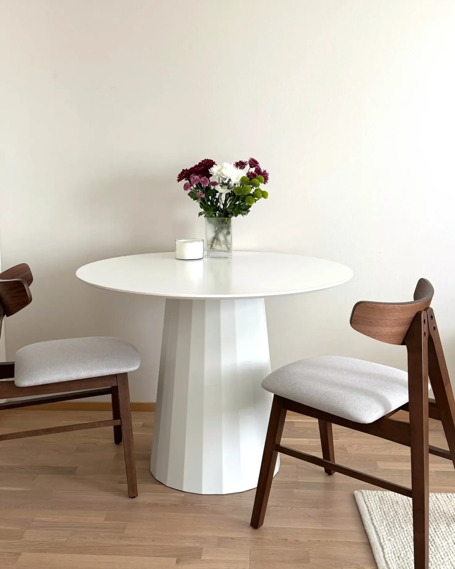 Set di 2 sedie da pranzo LACOTA Legno Marrone scuro/Grigio