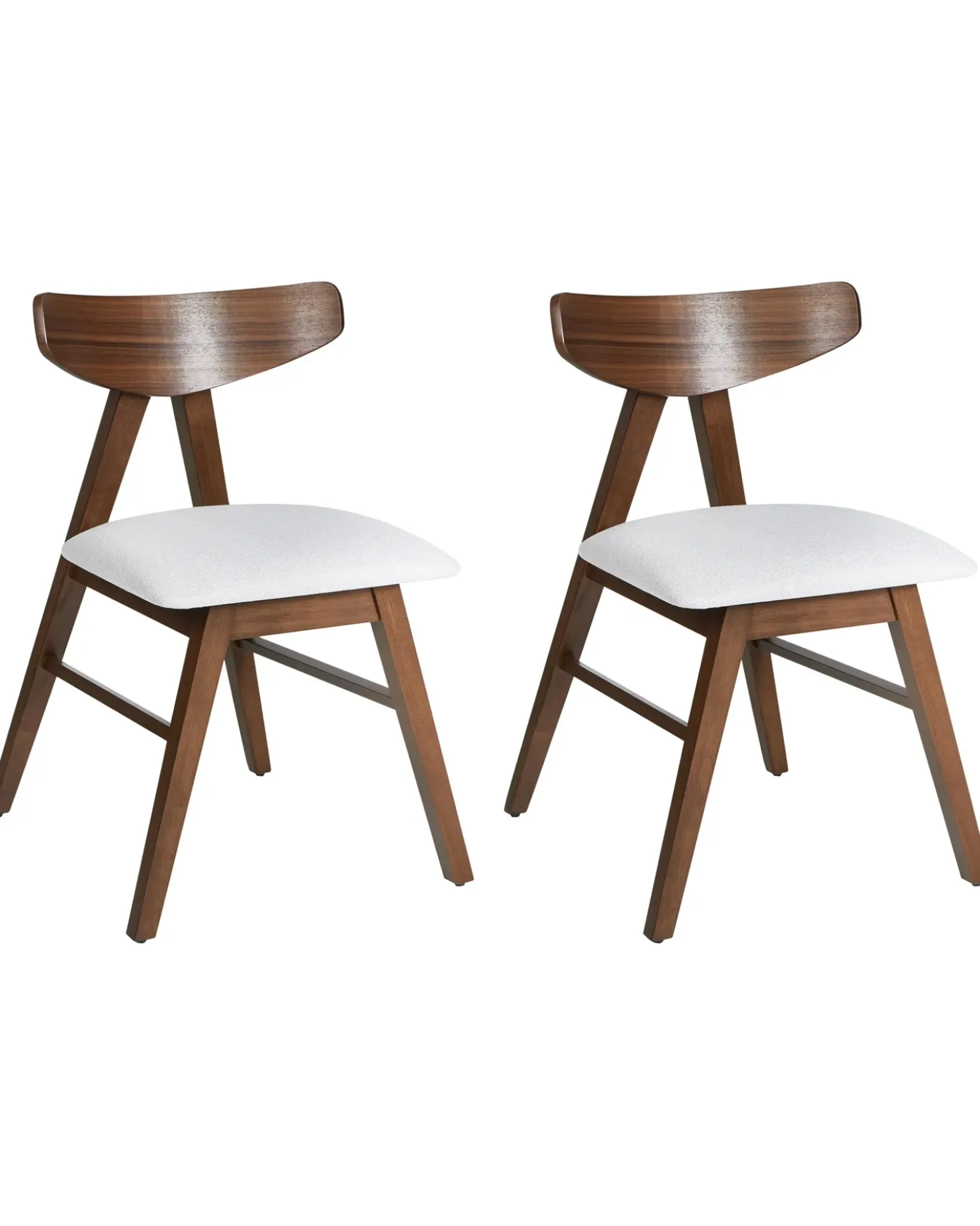Set di 2 sedie da pranzo LACOTA Legno Marrone scuro/Grigio