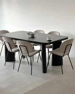 Set di 2 sedie da pranzo LUANA Velluto Beige chiaro