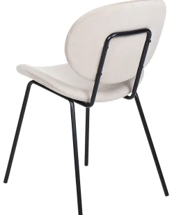 Set di 2 sedie da pranzo LUANA Velluto Beige chiaro