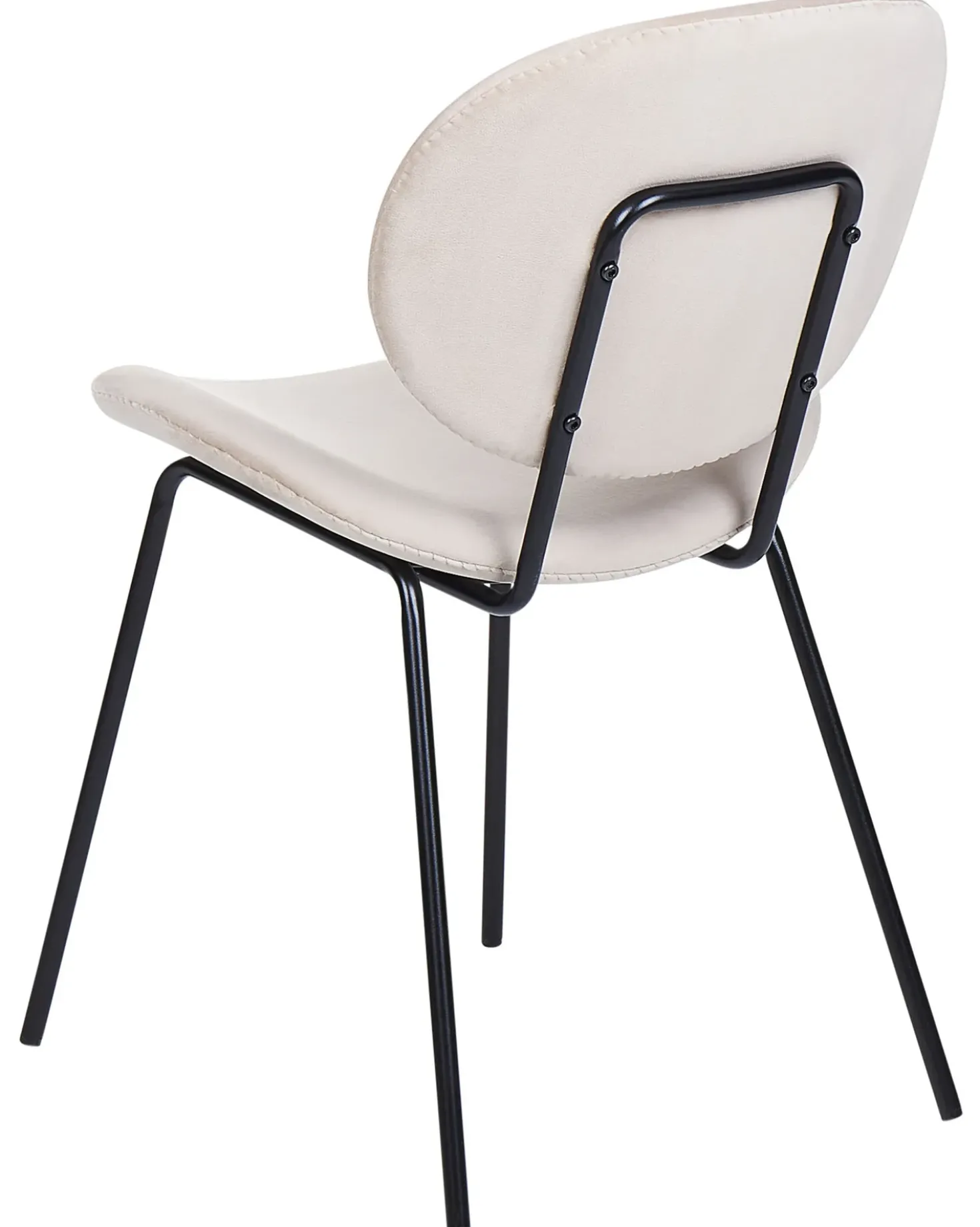 Set di 2 sedie da pranzo LUANA Velluto Beige chiaro