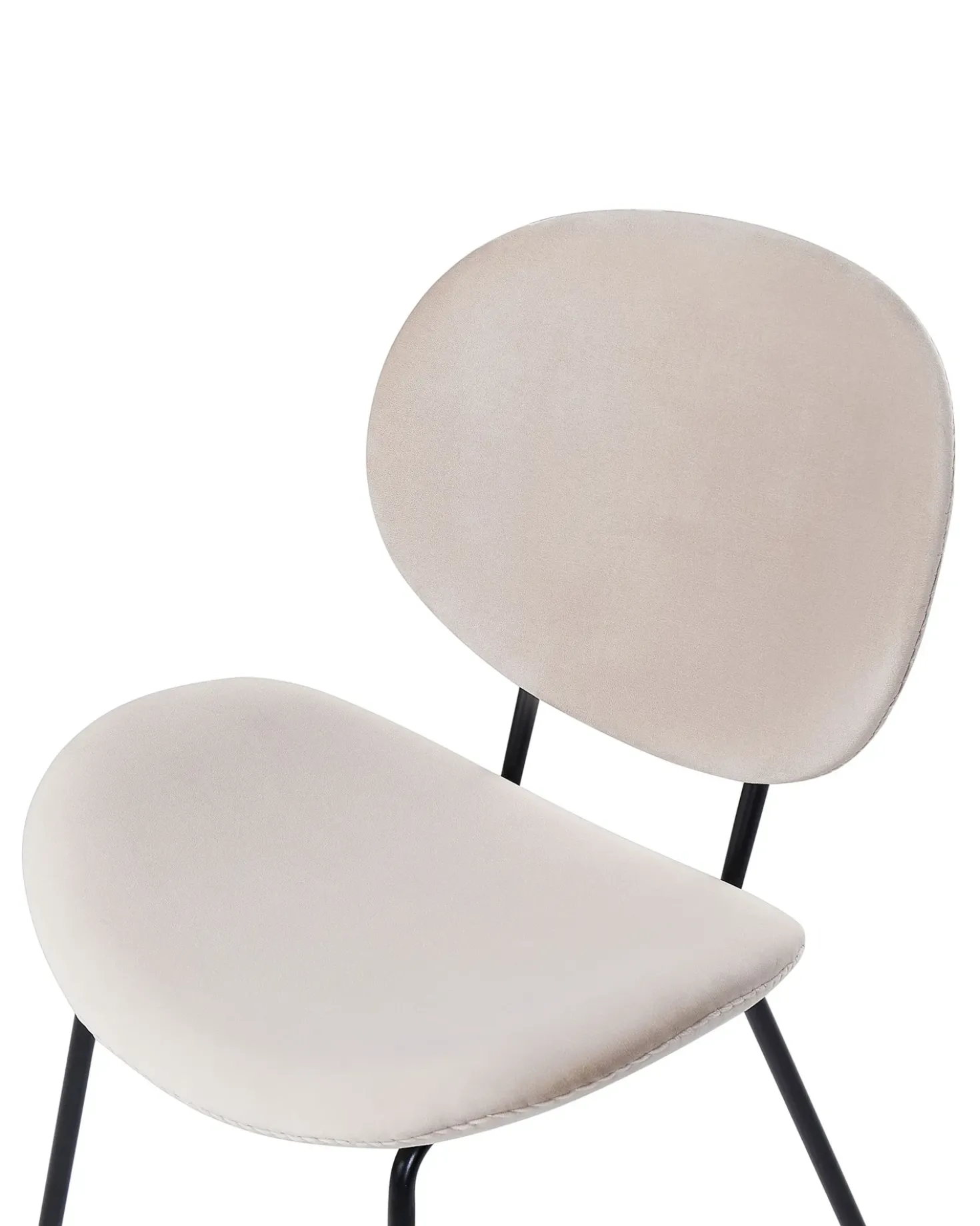 Set di 2 sedie da pranzo LUANA Velluto Beige chiaro