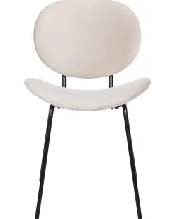 Set di 2 sedie da pranzo LUANA Velluto Beige chiaro