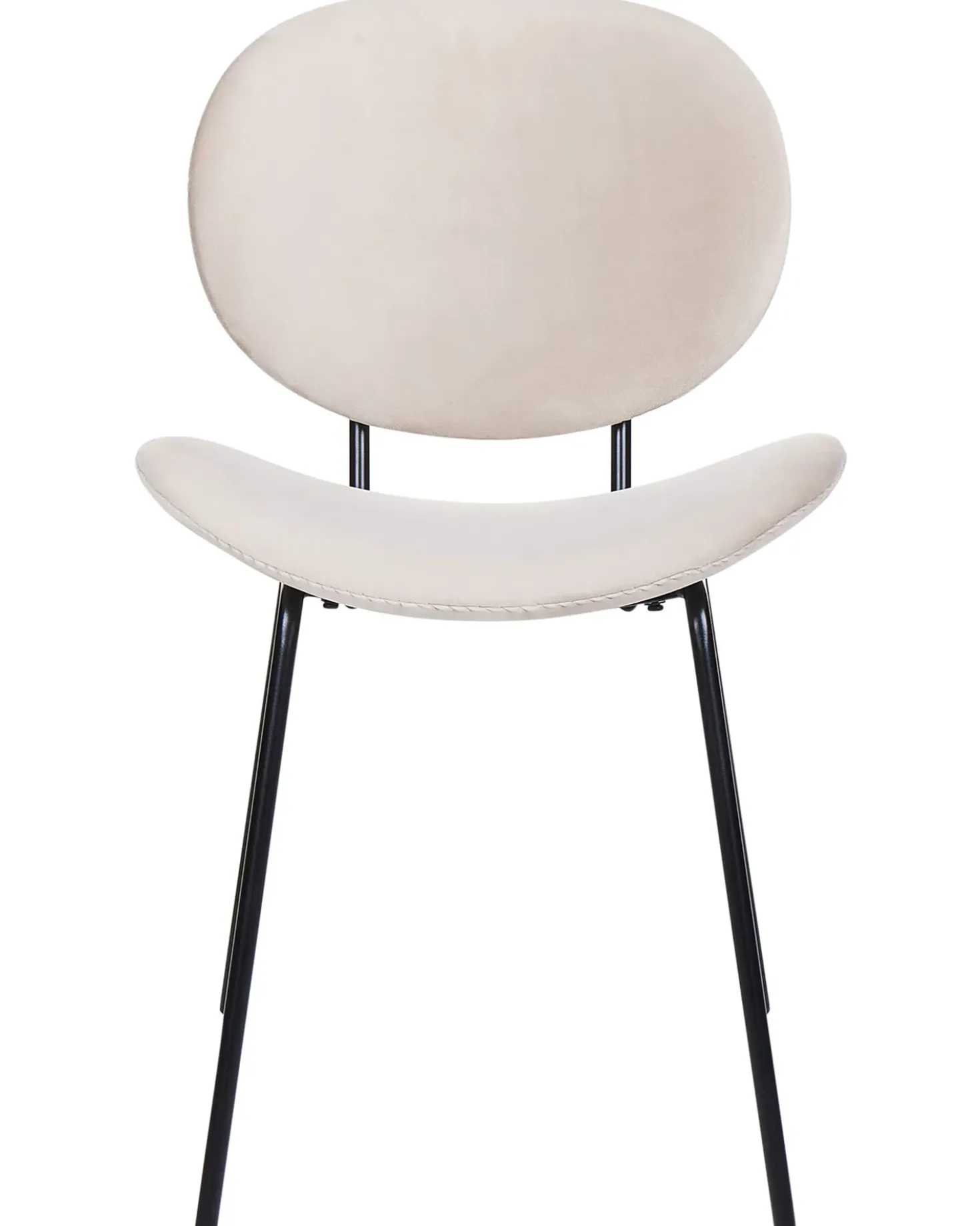 Set di 2 sedie da pranzo LUANA Velluto Beige chiaro