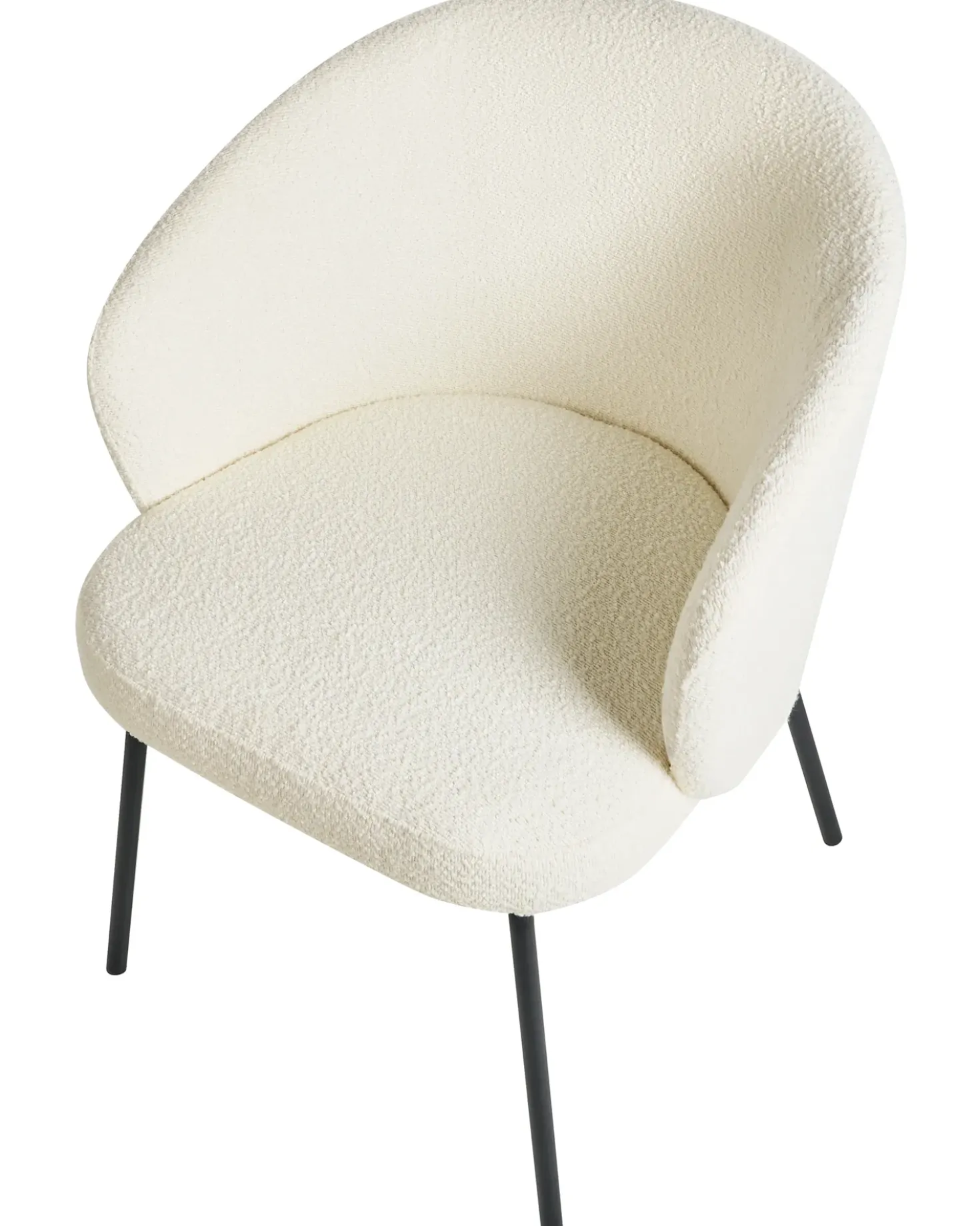 Set di 2 sedie da pranzo LUDDEN Bouclé Beige chiaro